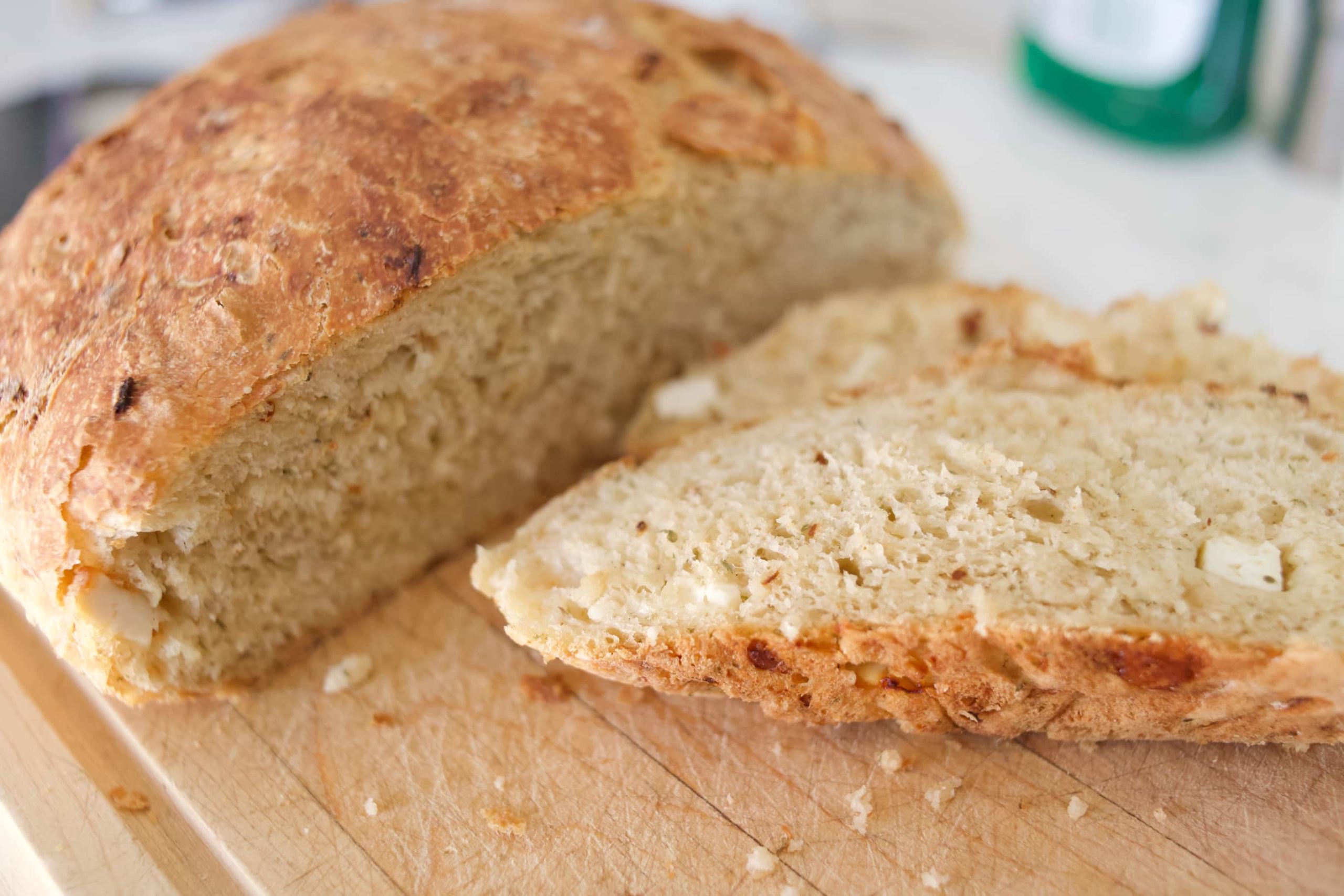 No Knead Bread with Feta Cheese - Kalie Stephan